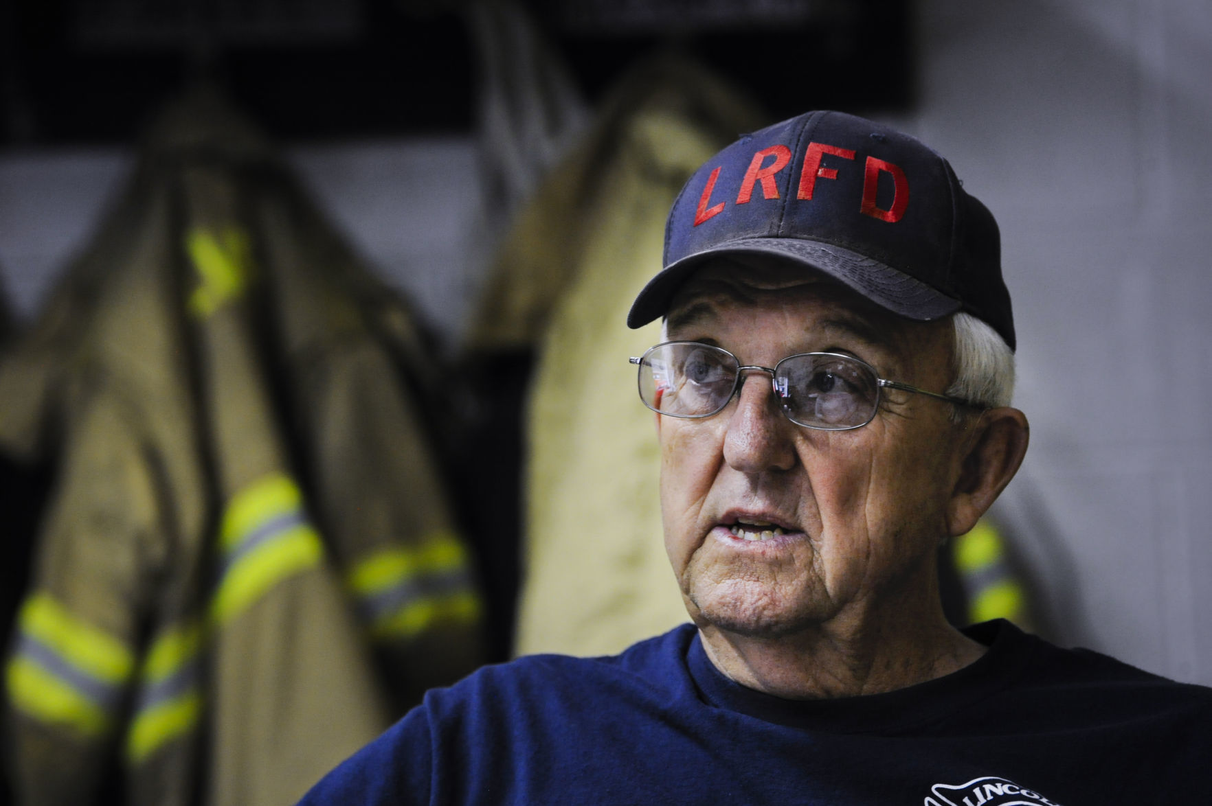 Ken Crymble, a 74-year-old firefighter for Lincoln Volunteer Fire,